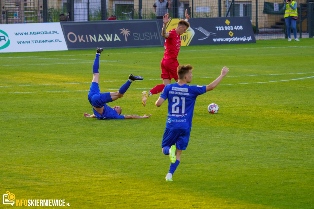 Unia Skierniewice wygrywa hitowy mecz III ligi z Lechią Tomaszów Mazowiecki 2:1