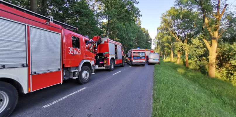 Fot. PSP w Skierniewicach | Wypadek na ul. Fabrycznej w Skierniewicach