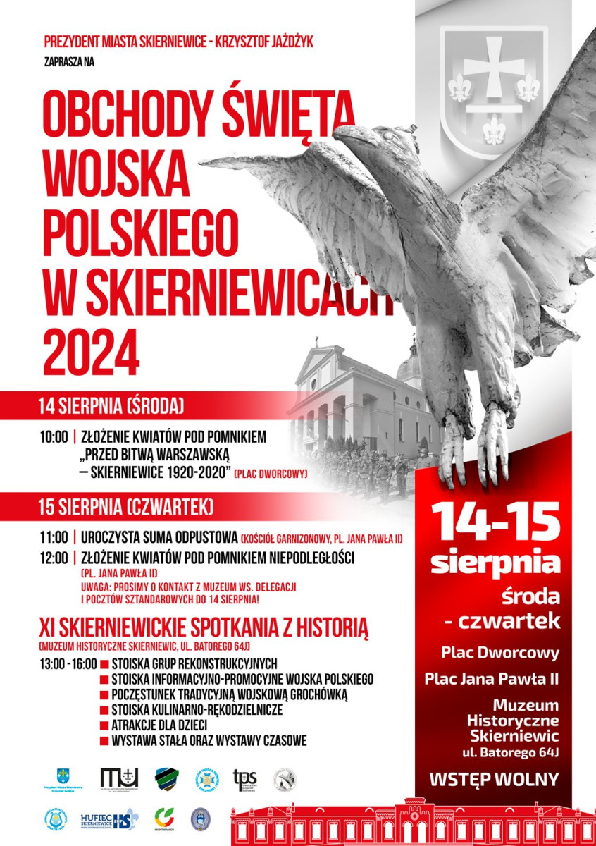 Zapraszamy na uroczyste Obchody Święta Wojska Polskiego w Skierniewicach 2024 