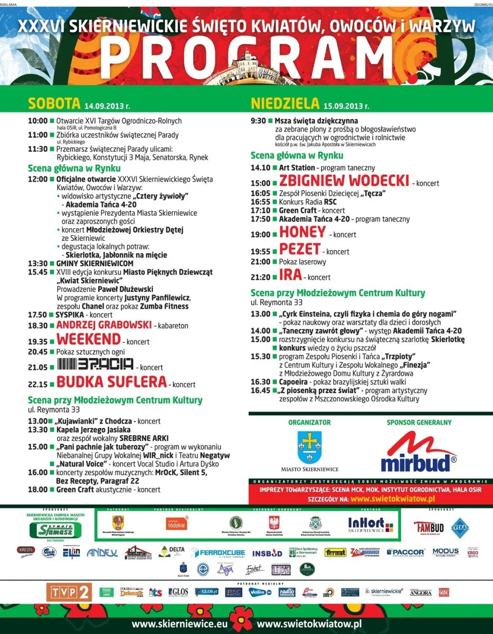 swieto kwiatow owocow i warzyw 2013 program