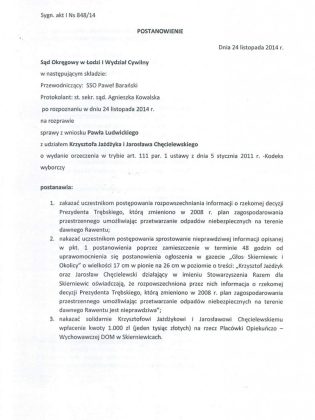 uzycie zlego okreslenia przez stowarzyszenie razem dla skierniewic