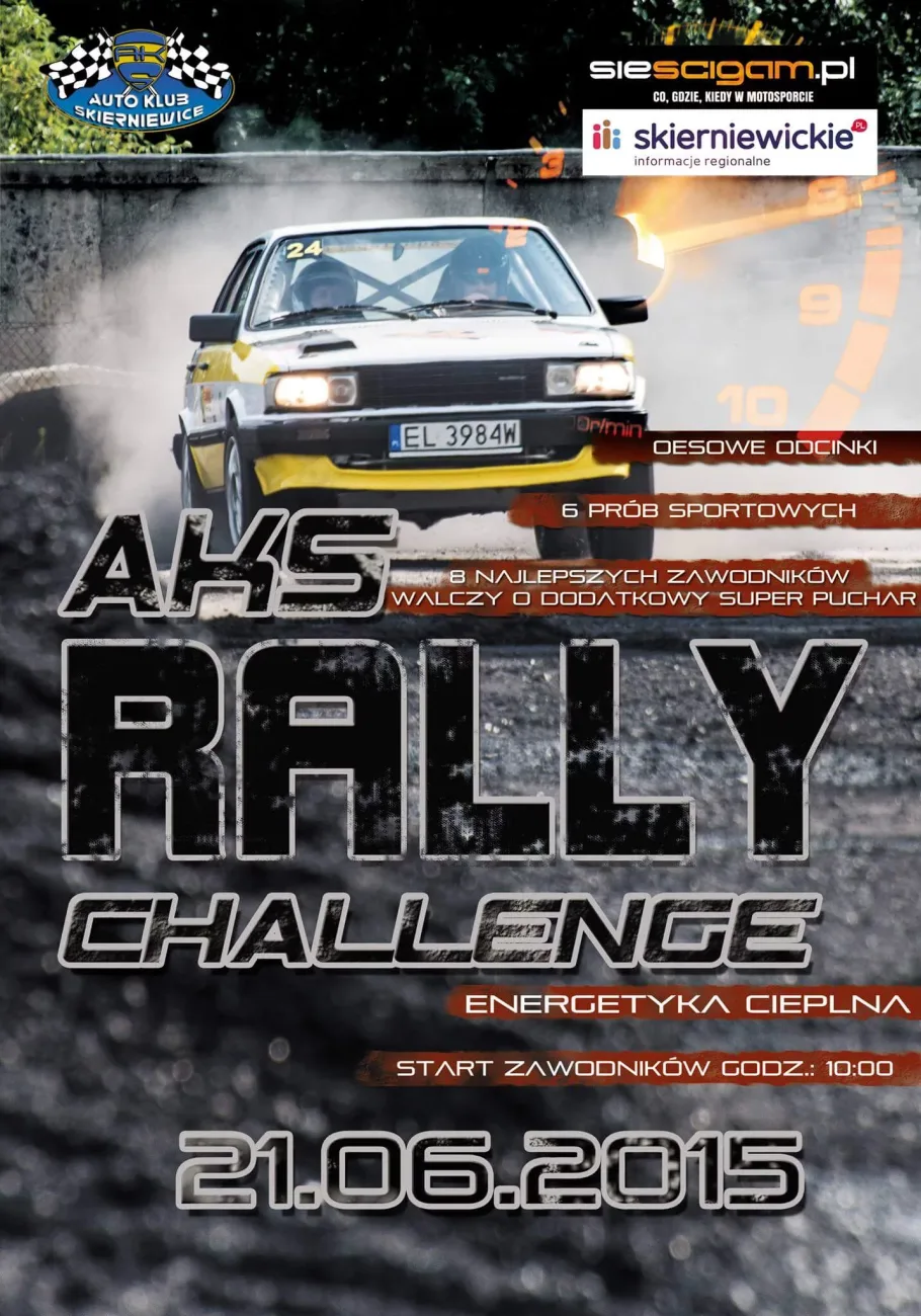 Podwójna runda AKS Rally Challenge 2 ii i iii runda aks rally challenge o puchar prezydenta miasta skierniewice