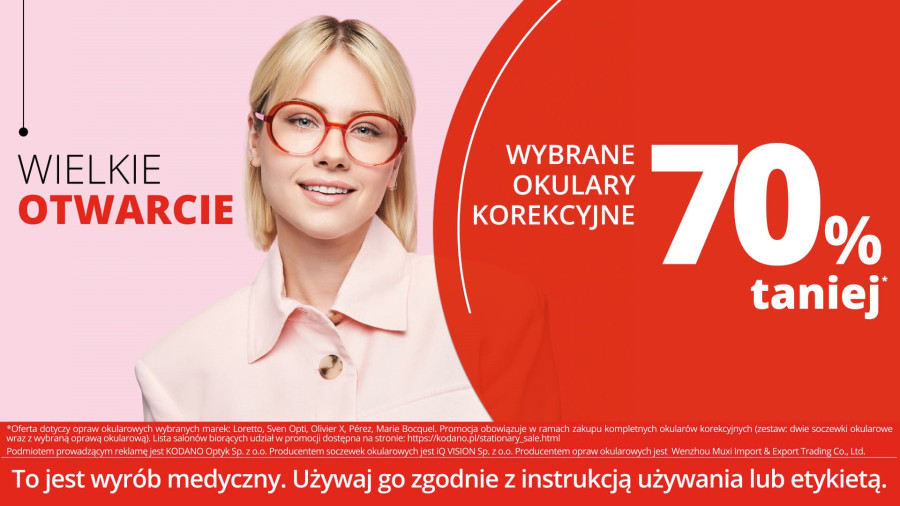 Wielkie Otwarcie KODANO Optyk w Skierniewicach! Wybrane okulary korekcyjne aż 70% 2 1593417690020240413092606