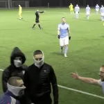 skandaliczne sceny w skierniewicach zamaskowani kibice przerwali mecz iii ligi 001 min min