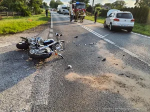 motocyklista ranny na dk70 interweniowal smiglowiec lpr 1