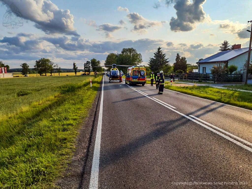 motocyklista ranny na dk70 interweniowal smiglowiec lpr 2