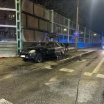 3 samochod plonal na wiadukcie w skierniewicach