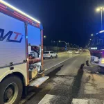 6 samochod plonal na wiadukcie w skierniewicach