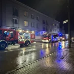 Pożar mieszkania w bloku przy ulicy Jagiellońskiej w Skierniewicach.