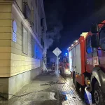 Pożar mieszkania w bloku przy ulicy Jagiellońskiej w Skierniewicach.