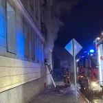Pożar mieszkania w bloku przy ulicy Jagiellońskiej w Skierniewicach.