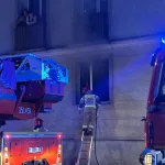 Pożar mieszkania w bloku przy ulicy Jagiellońskiej w Skierniewicach.