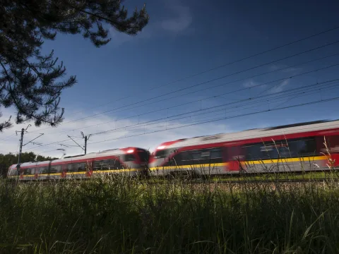 Pociąg Łódzkiej Kolei Aglomeracyjnej jako sposób na majówkową wycieczkę do Spały, Skierniewic i Rogowa