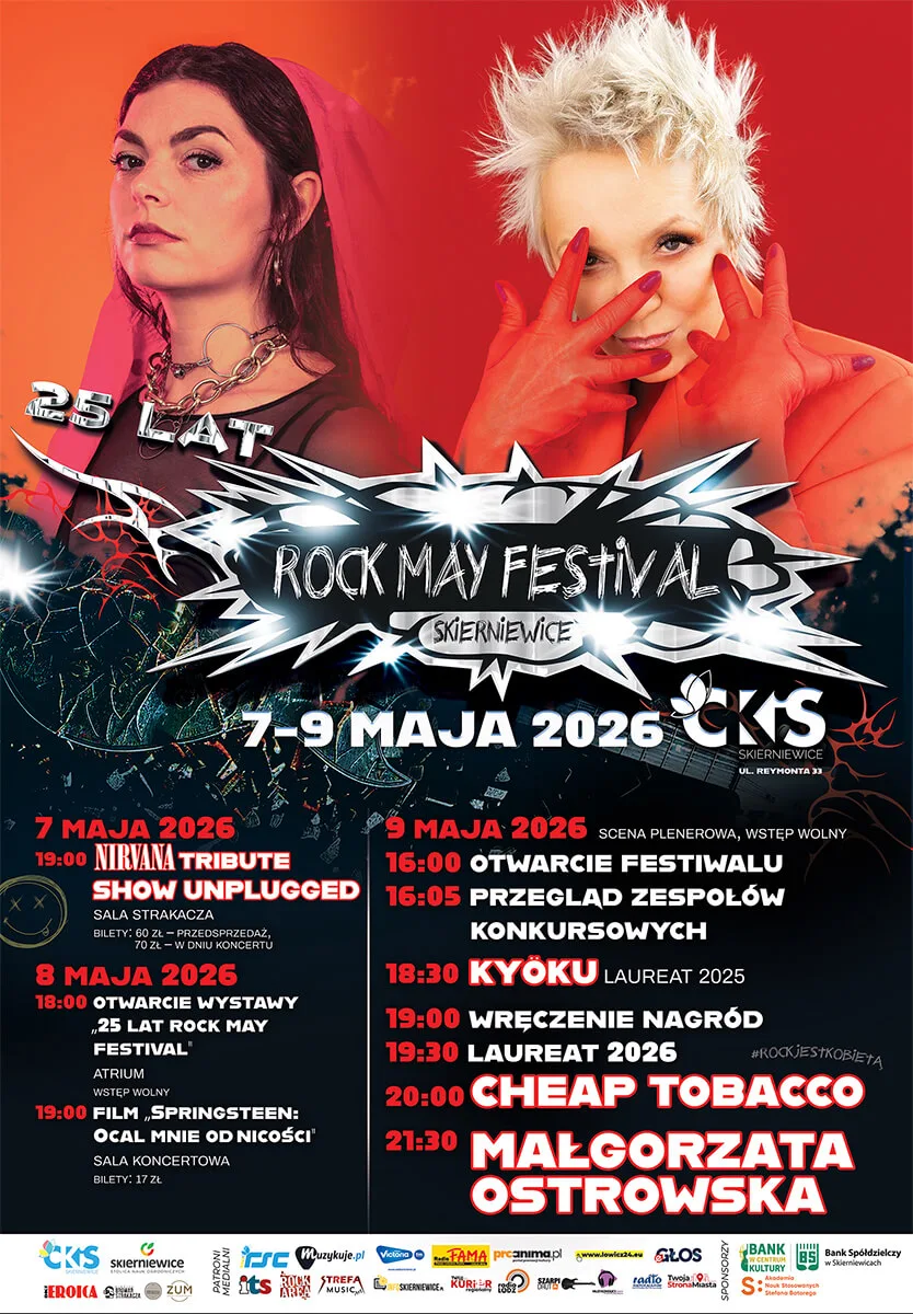 25. Rock May Festival w Skierniewicach. Małgorzata Ostrowska gwiazdą jubileuszu 2 plakat glowny 1 1