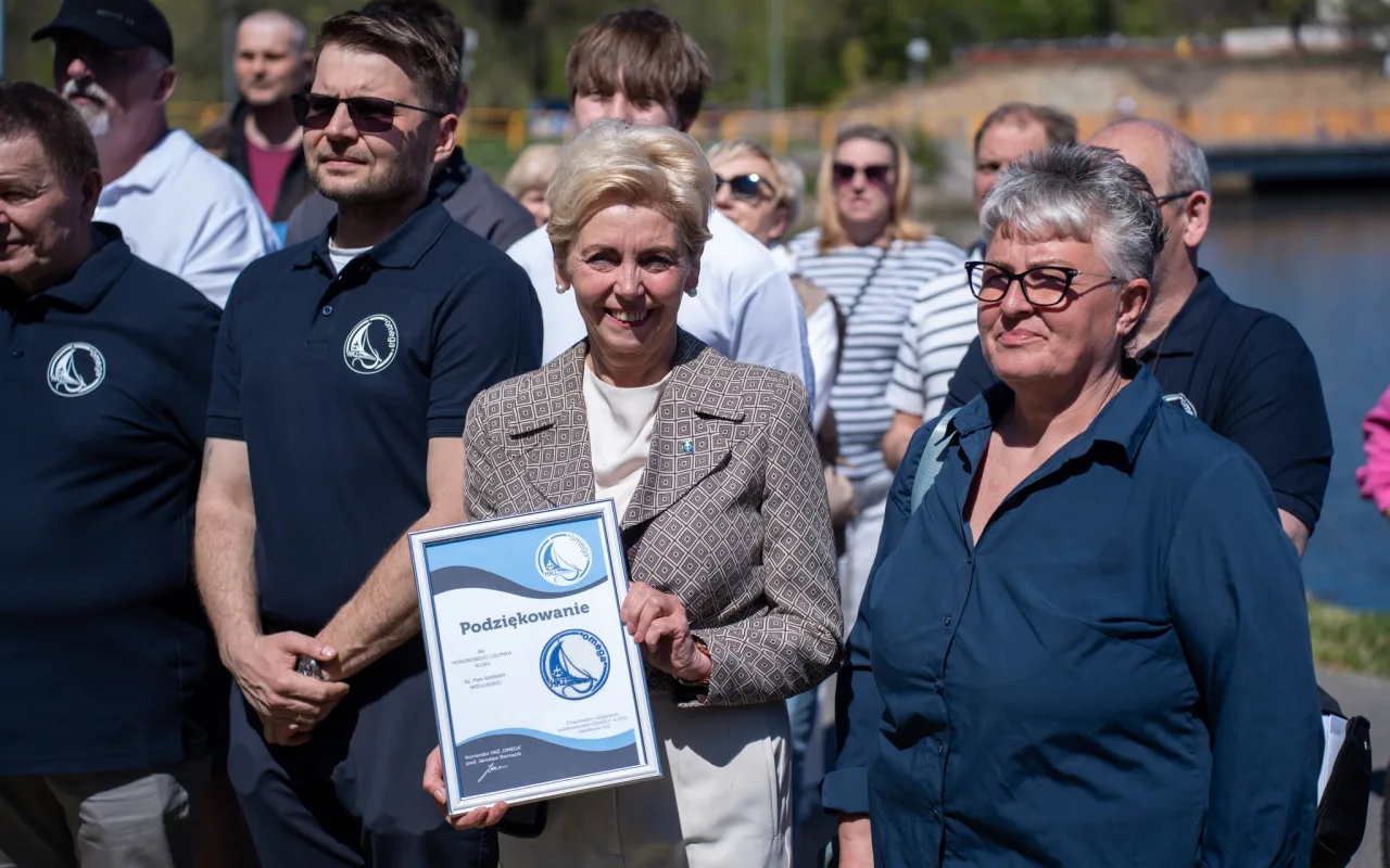 Zbiórka harcerzy i członków Klubu Żeglarskiego Omega w Skierniewicach