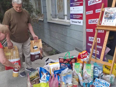 Skierniewice: 80 kg karmy ku pamięci Łukasza Litewki