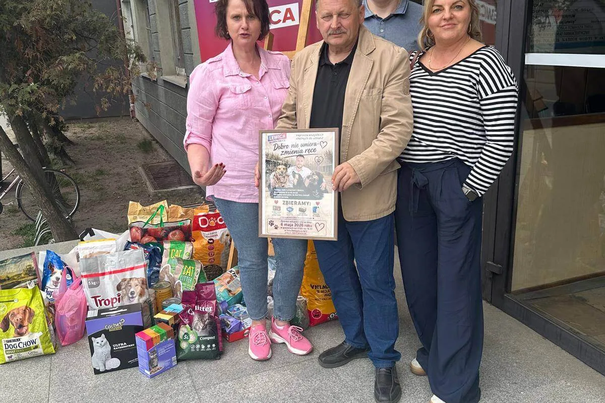 Skierniewice: 80 kg karmy ku pamięci Łukasza Litewki