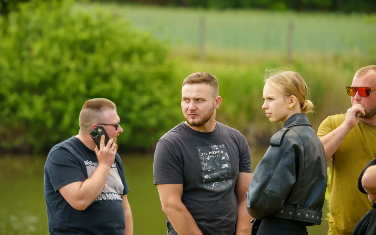 Jarosław Kaczyński i Przemysław Czarnek podczas konwencji programowej w Świętych Nowakach, gmina Maków, powiat skierniewicki
