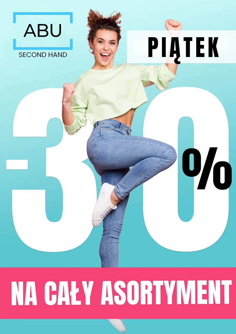 Piątek w ABU Second Hand to 30 procent zniżki na cały asortyment