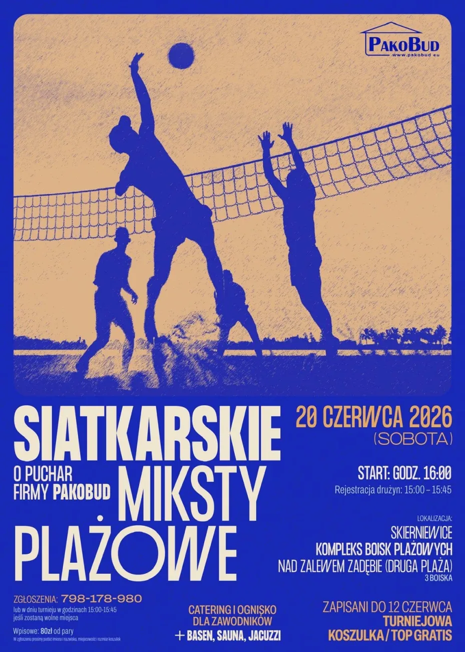 Wakacyjny klimat i wielkie widowisko. W sobotę warto zajrzeć nad Zalew Zadębie 2 turniej siatkowki zalew zadebie